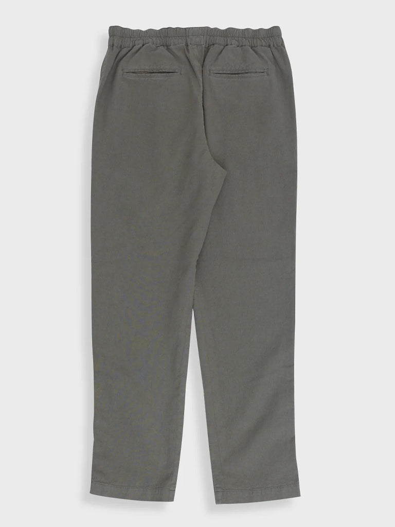 Folk Cotton Linen Drawcord Trouser in Dark Sage