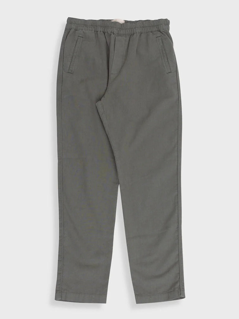 Folk Cotton Linen Drawcord Trouser in Dark Sage