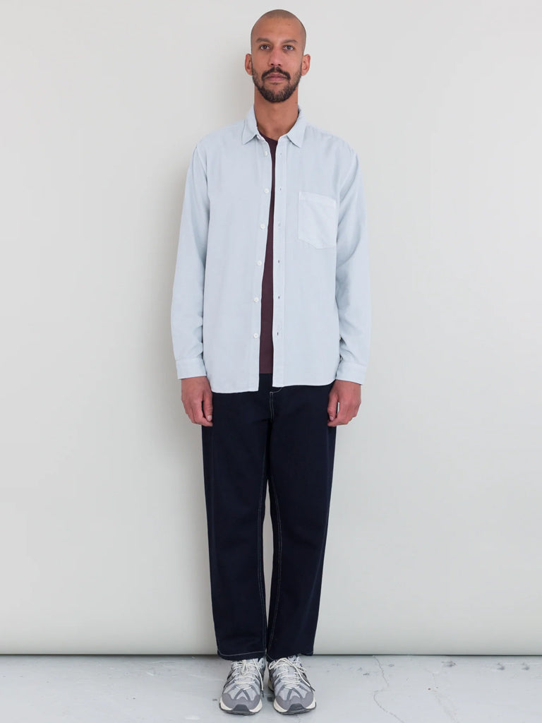 Folk Direction Babycord Shirt in Ice Blue