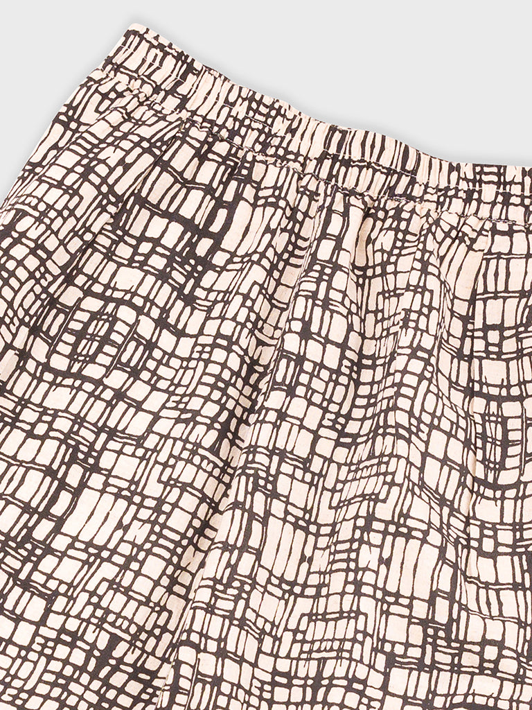 Folk Full Seam Skirt in Maze Print