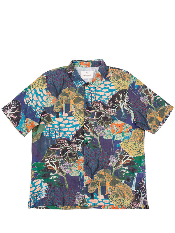 Folk Gabe Shirt in Forest Print Multi