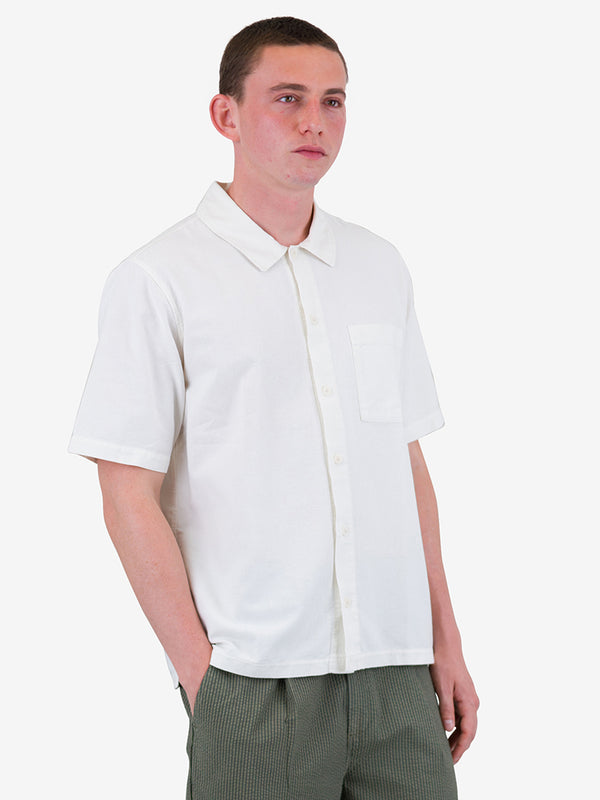 Folk Gabe Shirt in Ecru Off White