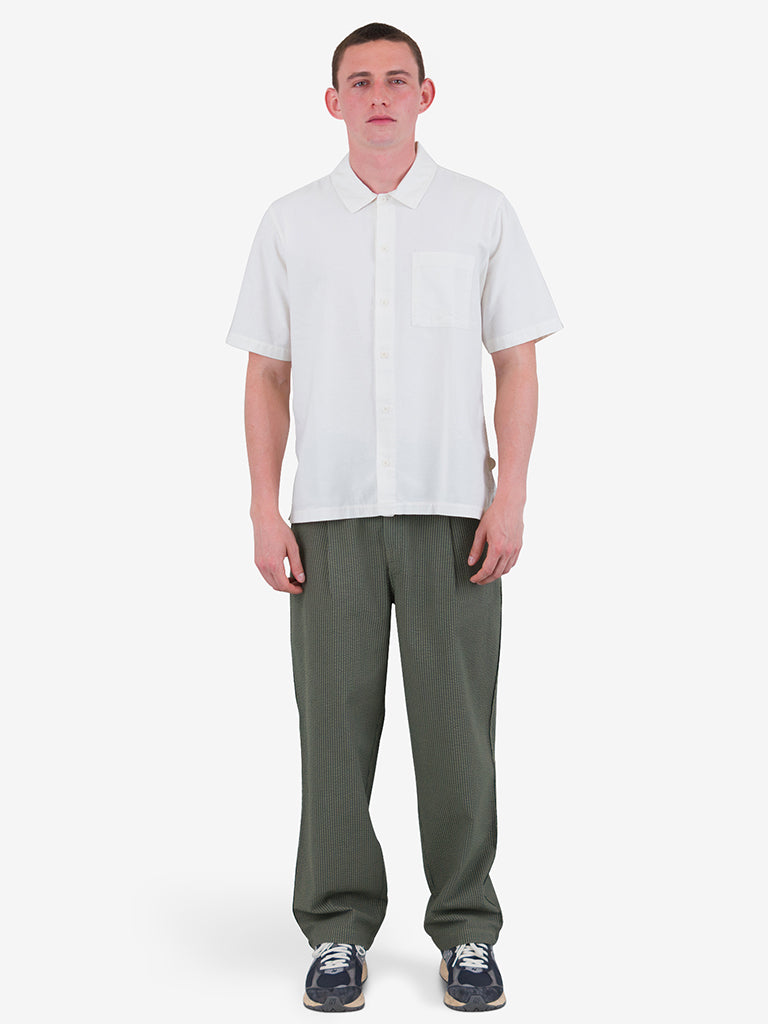 Folk Gabe Shirt in Ecru Off White