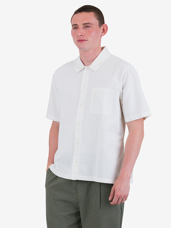 Folk Gabe Shirt in Ecru Off White