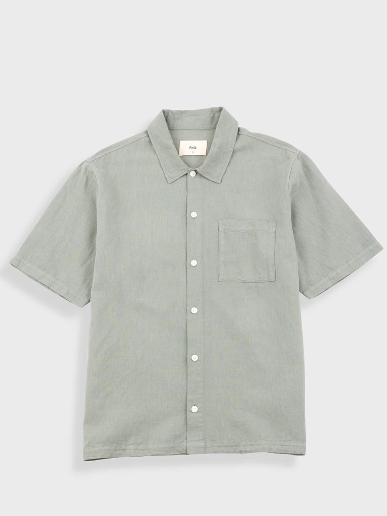 Folk Gabe Shirt in Light Sage