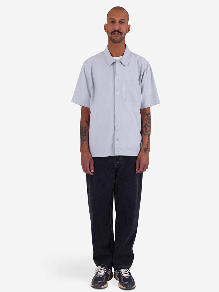 Folk Gabe Shirt in Mineral Blue