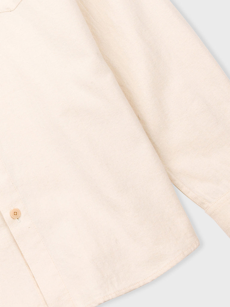Folk Relaxed Fit Shirt in Ecru Flannel