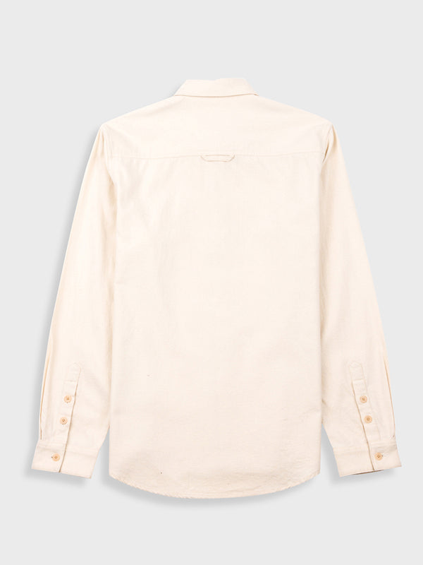 Folk Relaxed Fit Shirt in Ecru Flannel