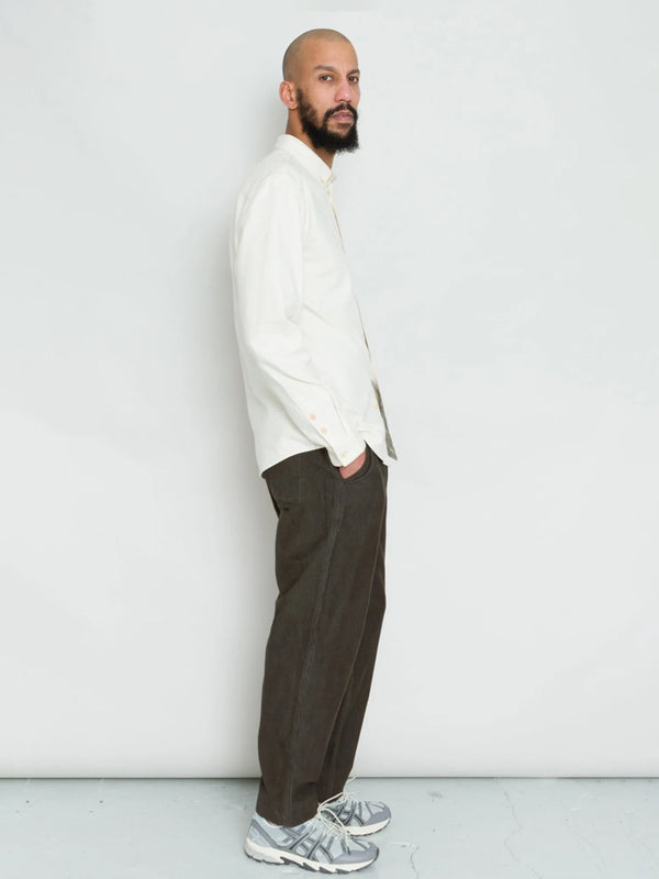 Folk Relaxed Fit Shirt in Ecru Flannel