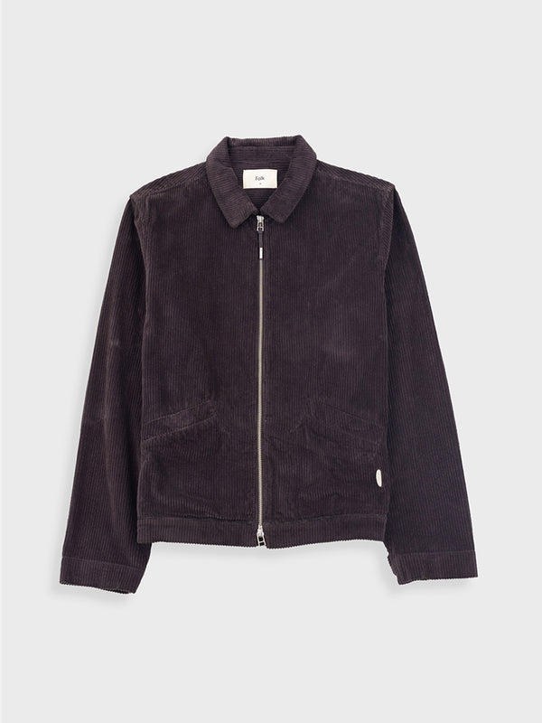 Folk Signal Blouson in Black Grape Cord