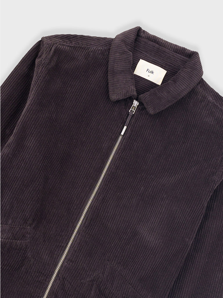Folk Signal Blouson in Black Grape Cord