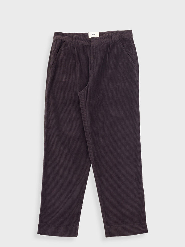 Folk Signal Pant in Black Grape Cord