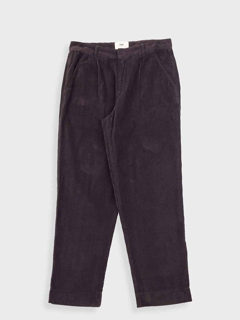 Folk Signal Pant in Black Grape Cord