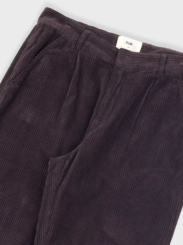 Folk Signal Pant in Black Grape Cord