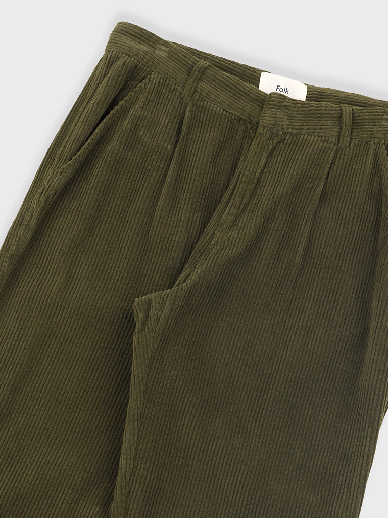 Folk Signal Pant in Olive Cord