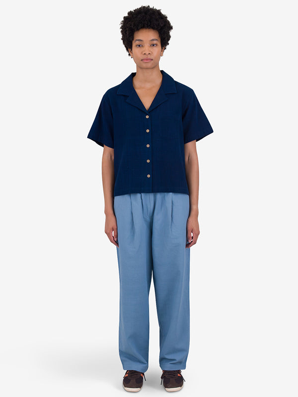 Folk Soft Collar Shirt in Indigo