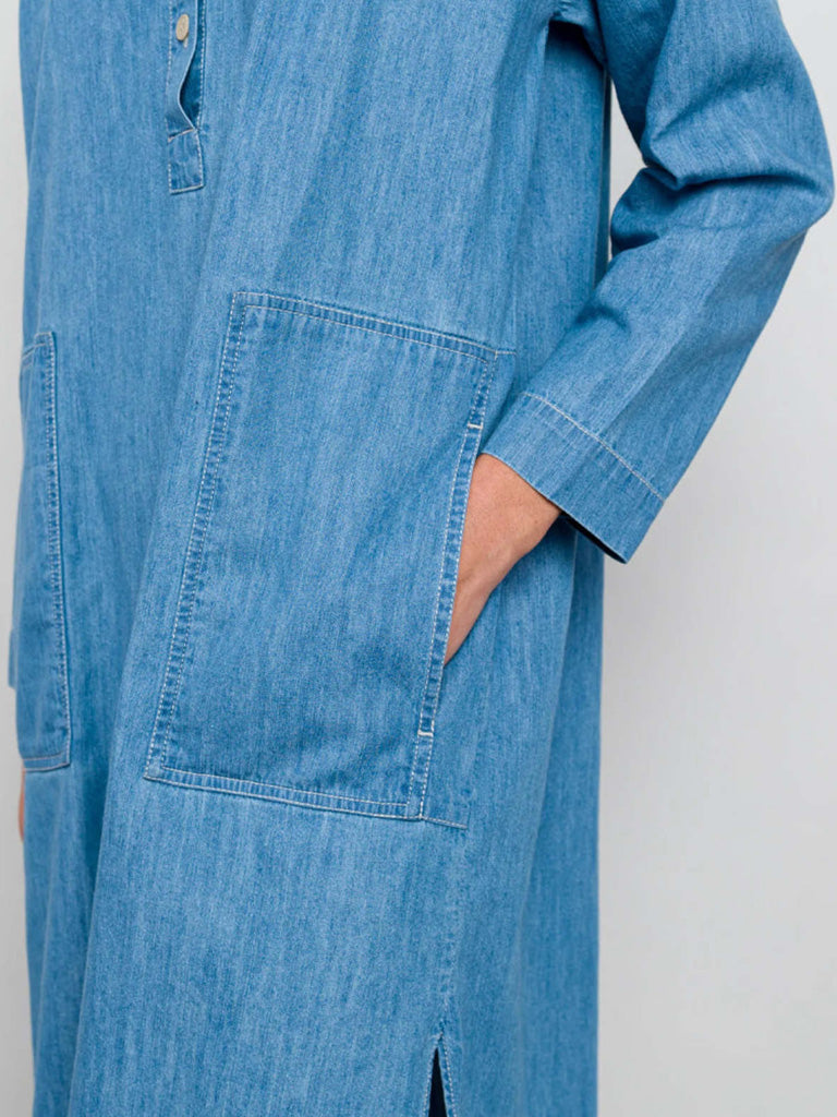 Folk Stack Denim Dress