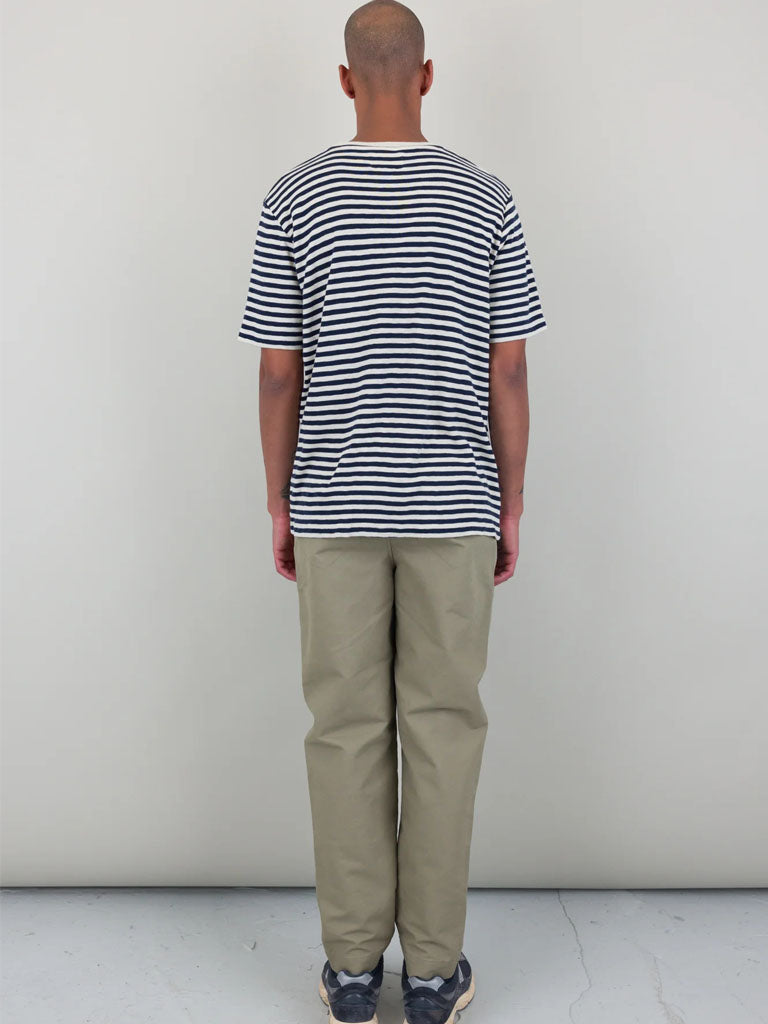 Folk Classic Stripe T-Shirt in Ecru Navy