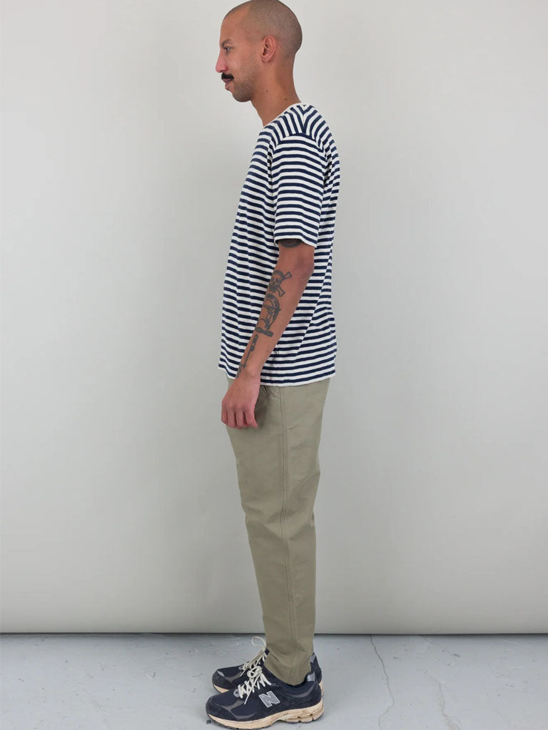 Folk Classic Stripe T-Shirt in Ecru Navy