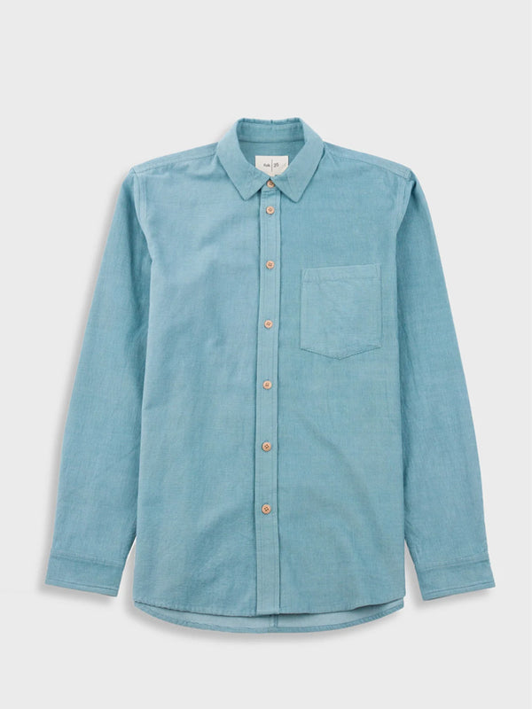 Folk Direction Babycord Shirt in Dusty Green