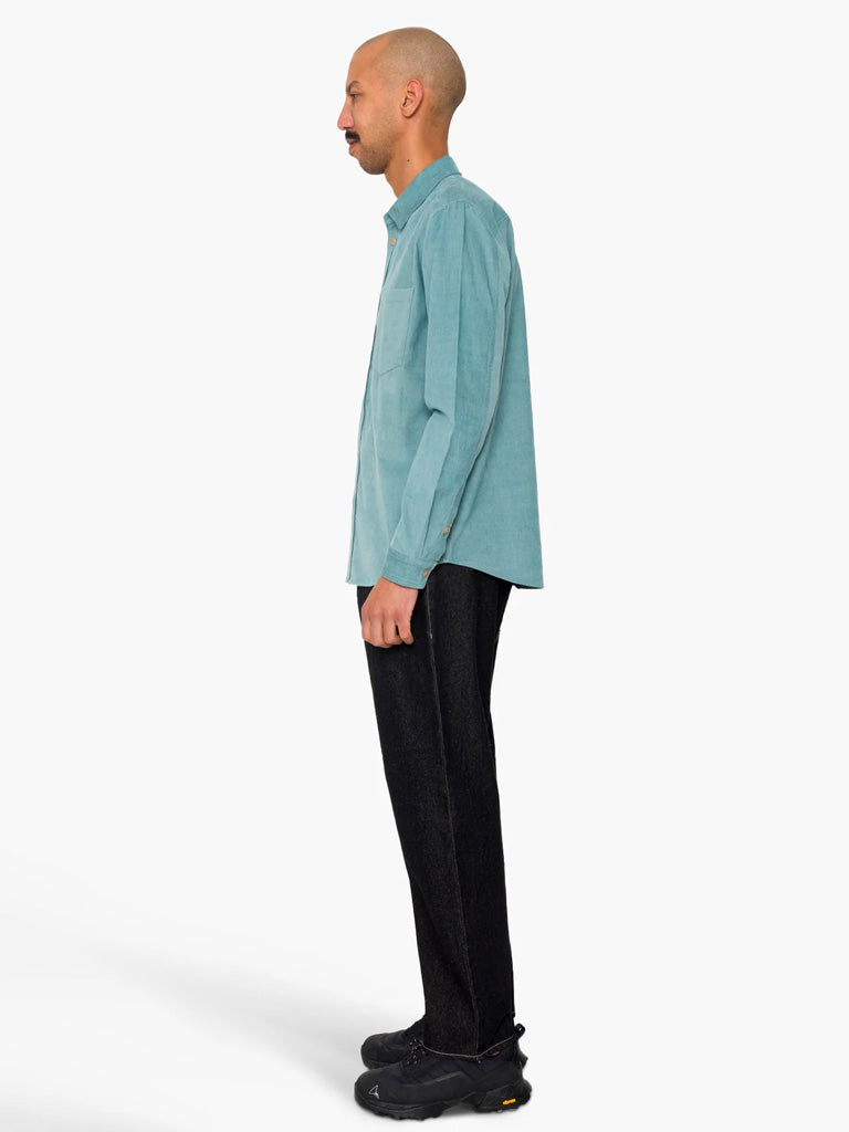 Folk Direction Babycord Shirt in Dusty Green