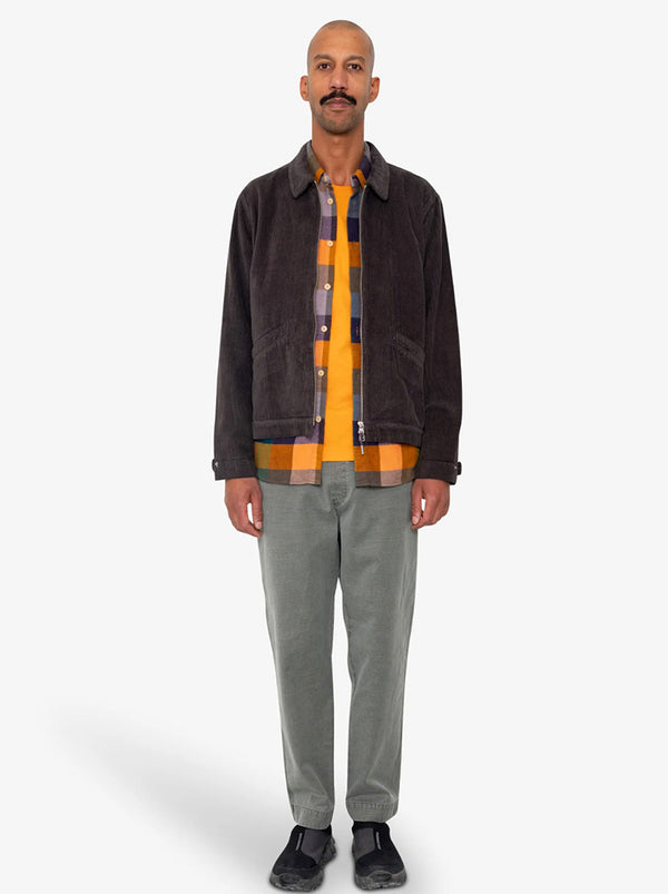 Folk Signal Blouson in Black Grape Cord