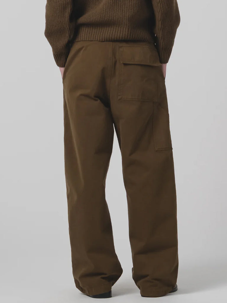 Girls of Dust British Worker Pant in Fossil Green
