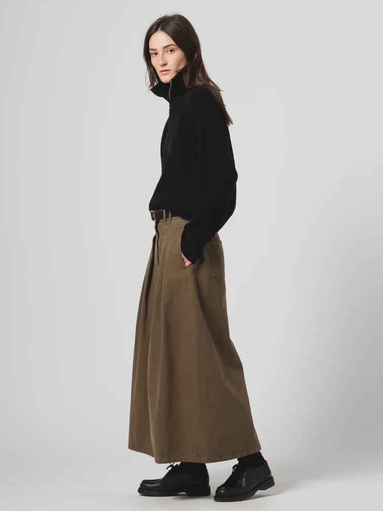 Girls of Dust Bulb Skirt in Fossil Green