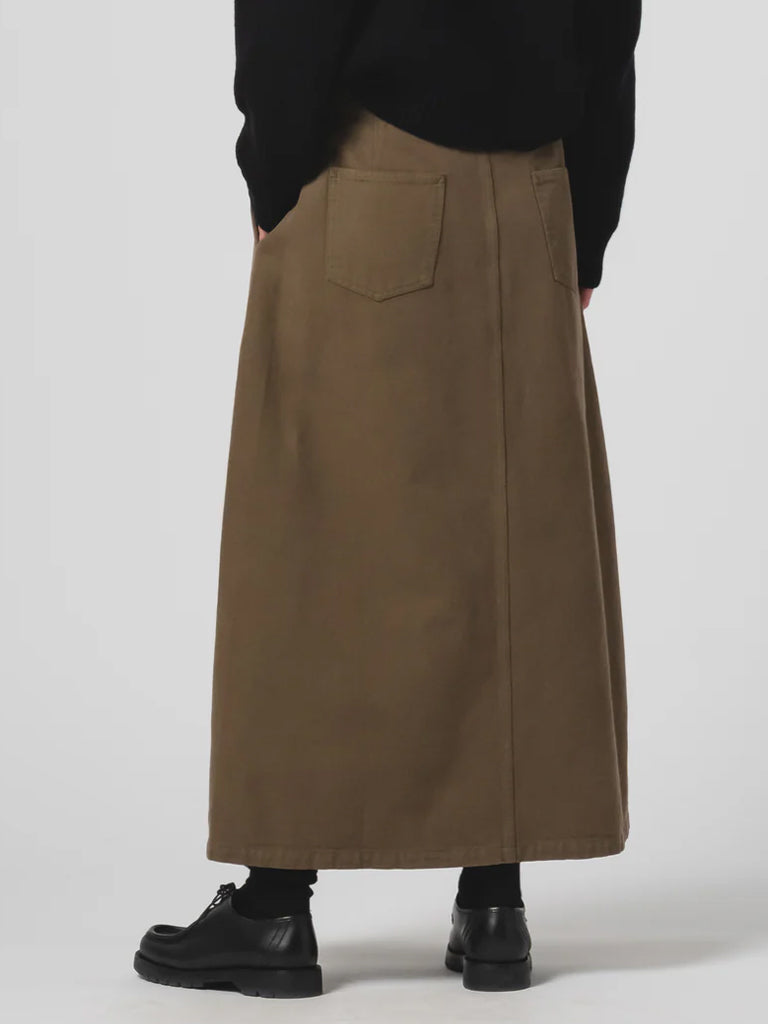 Girls of Dust Bulb Skirt in Fossil Green
