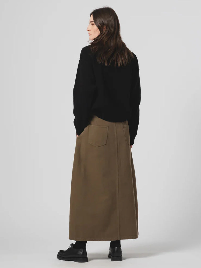 Girls of Dust Bulb Skirt in Fossil Green