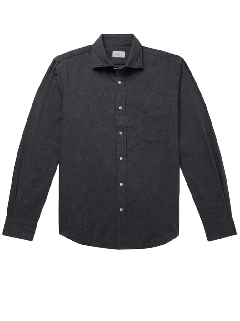 Hartford Paul Flannel Shirt in Charcoal