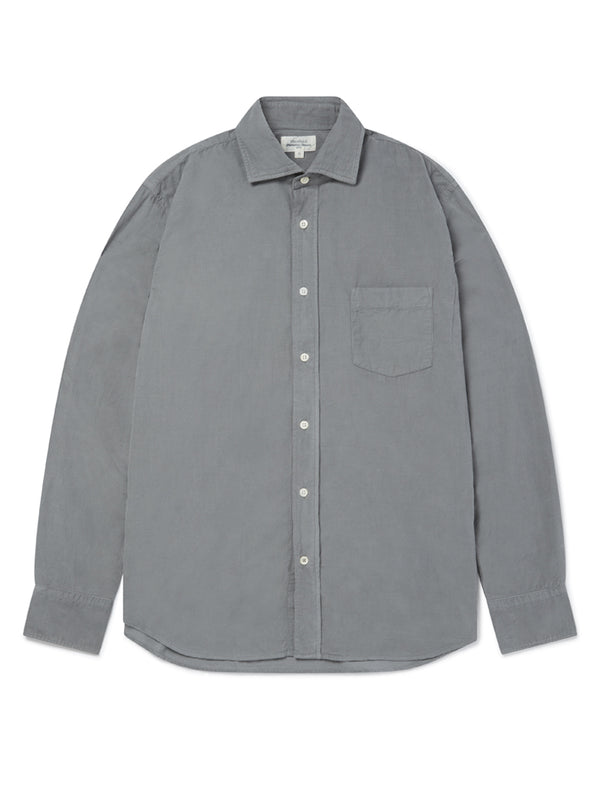 Hartford Paul Babycord Shirt in Smoke