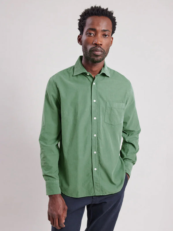 Hartford Paul Babycord Shirt in Fern