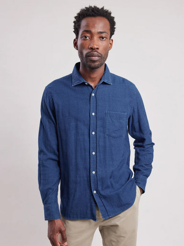 Hartford Paul Double Face Shirt in Indigo