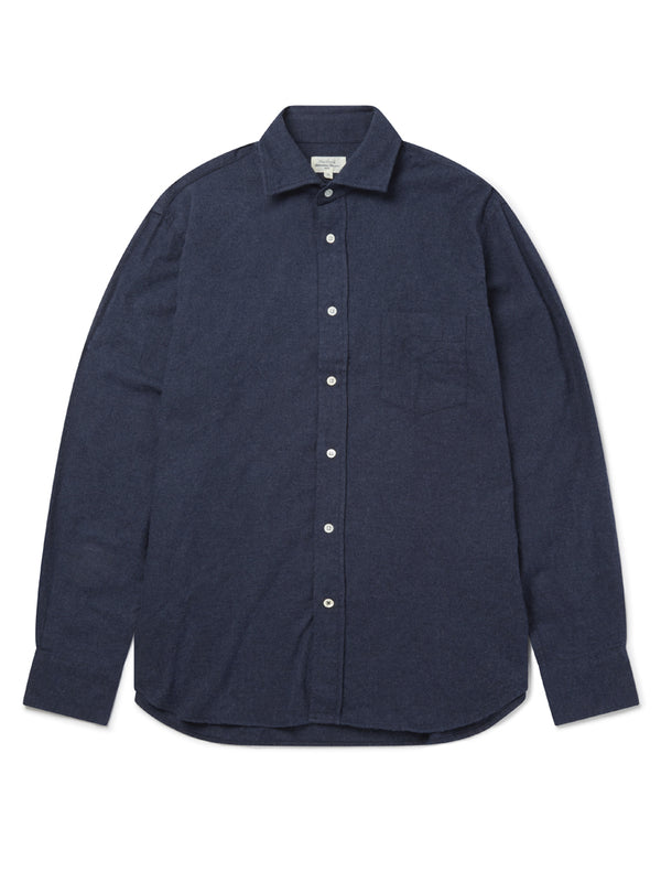 Hartford Paul Flannel Shirt in Navy