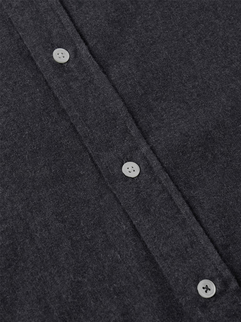 Hartford Paul Flannel Shirt in Charcoal