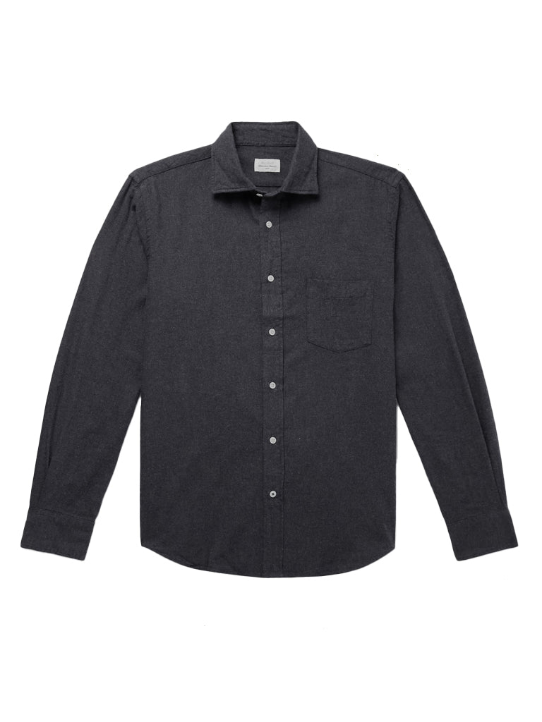 Hartford Paul Flannel Shirt in Charcoal