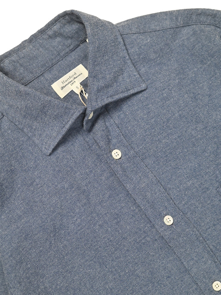 Hartford Paul Flannel Shirt in Denim