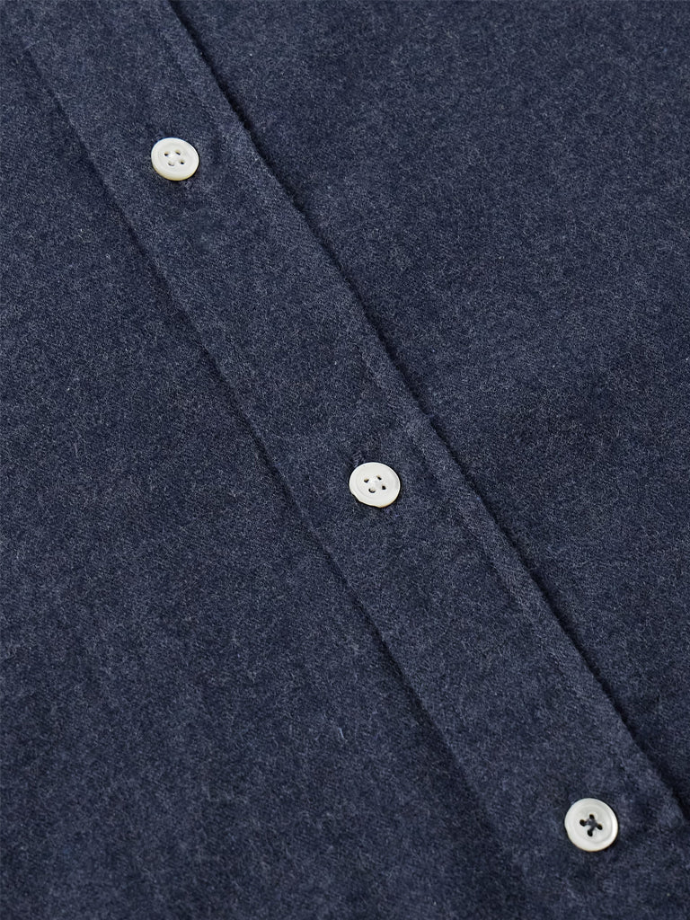Hartford Paul Flannel Shirt in Navy