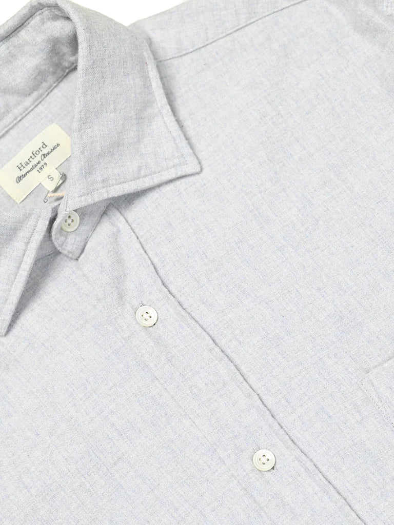 Hartford Paul Flannel Shirt in Sky