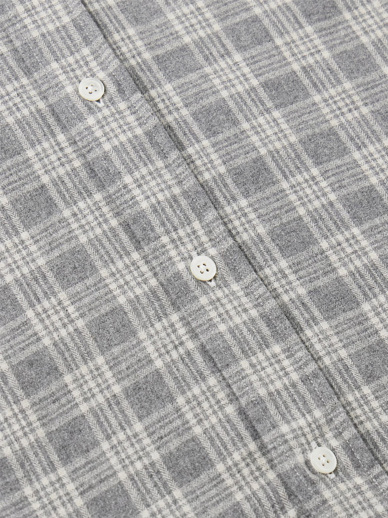 Hartford Paul Plaid Shirt in Grey Ivory