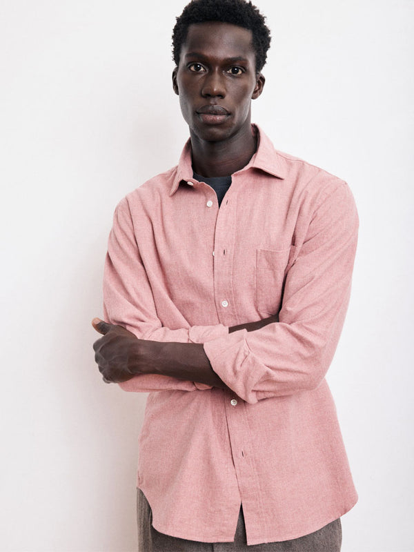 Hartford Paul Flannel Shirt in Red
