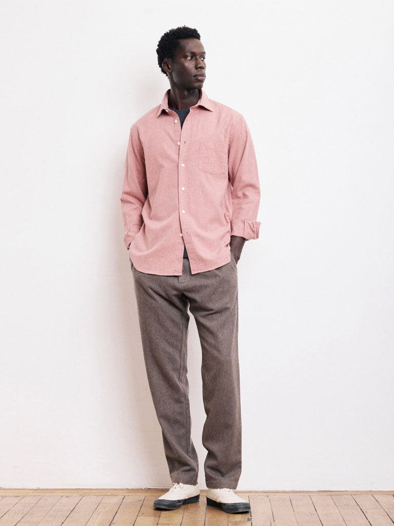 Hartford Paul Flannel Shirt in Red