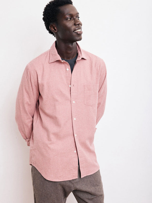 Hartford Paul Flannel Shirt in Red