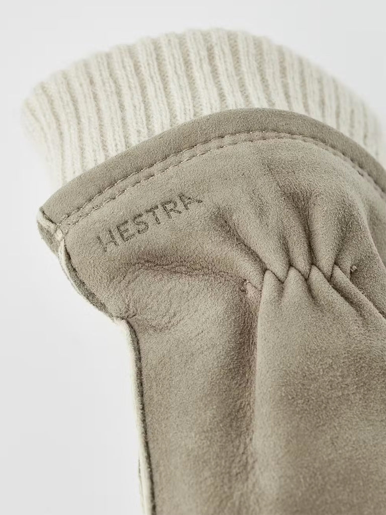 Hestra Nora Chamois Mitten in Natural Grey