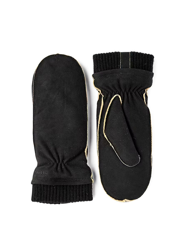 Hestra Nora Chamois Mitten in Black