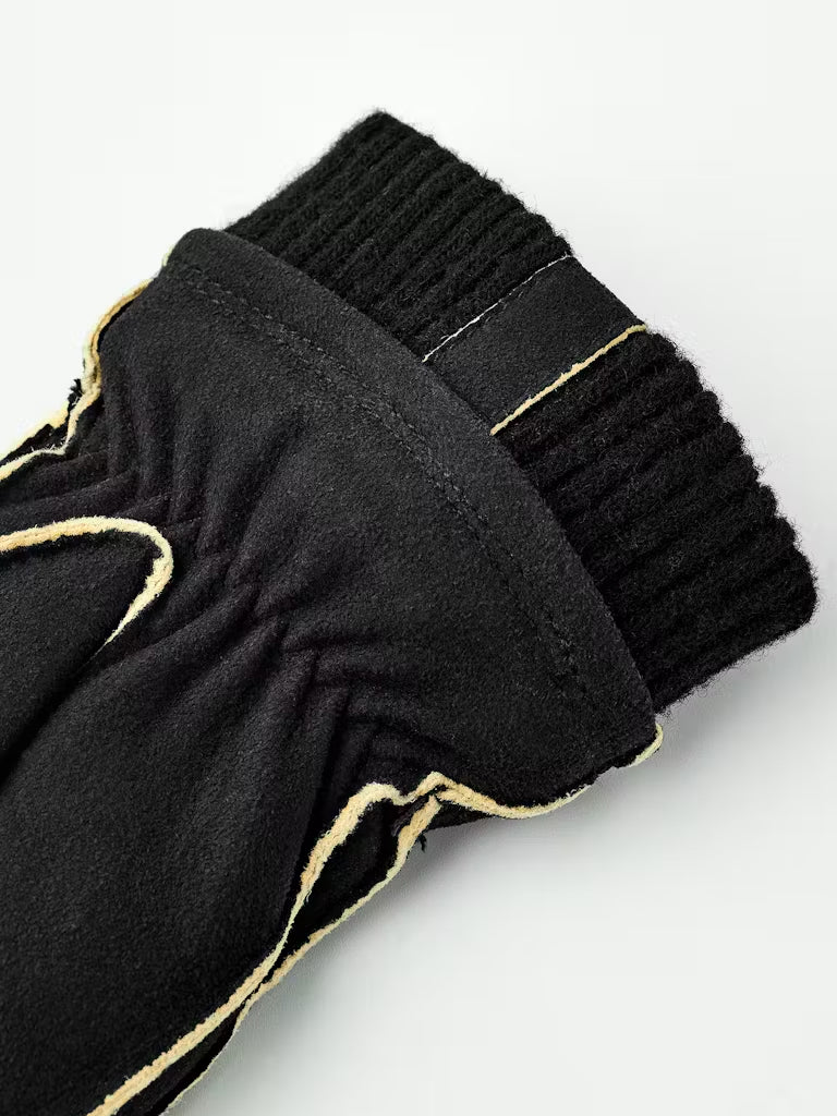 Hestra Nora Chamois Mitten in Black