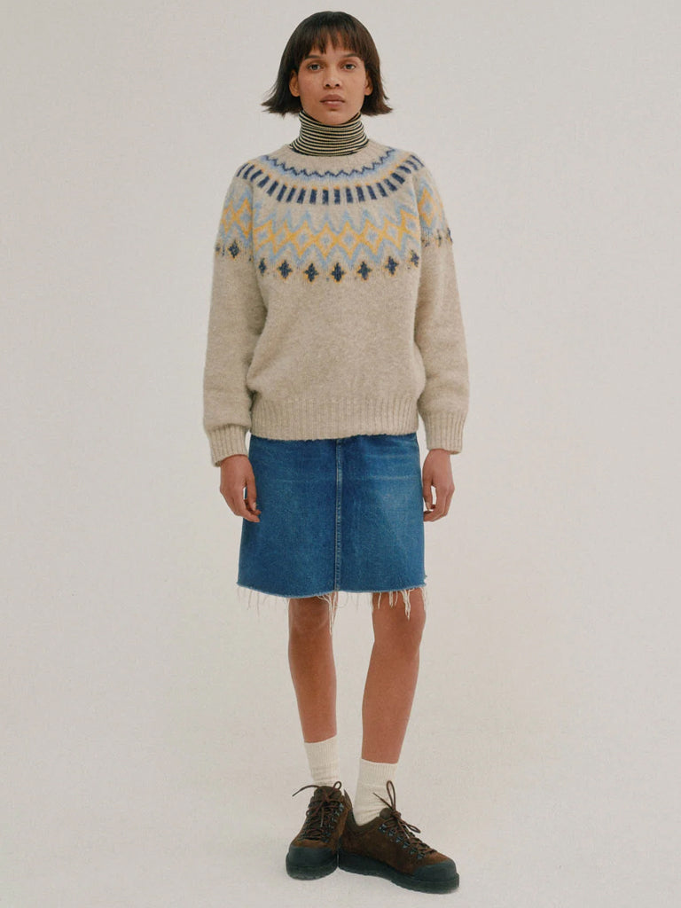 Howlin' Disco Circus Sweater in Cosmic Latte