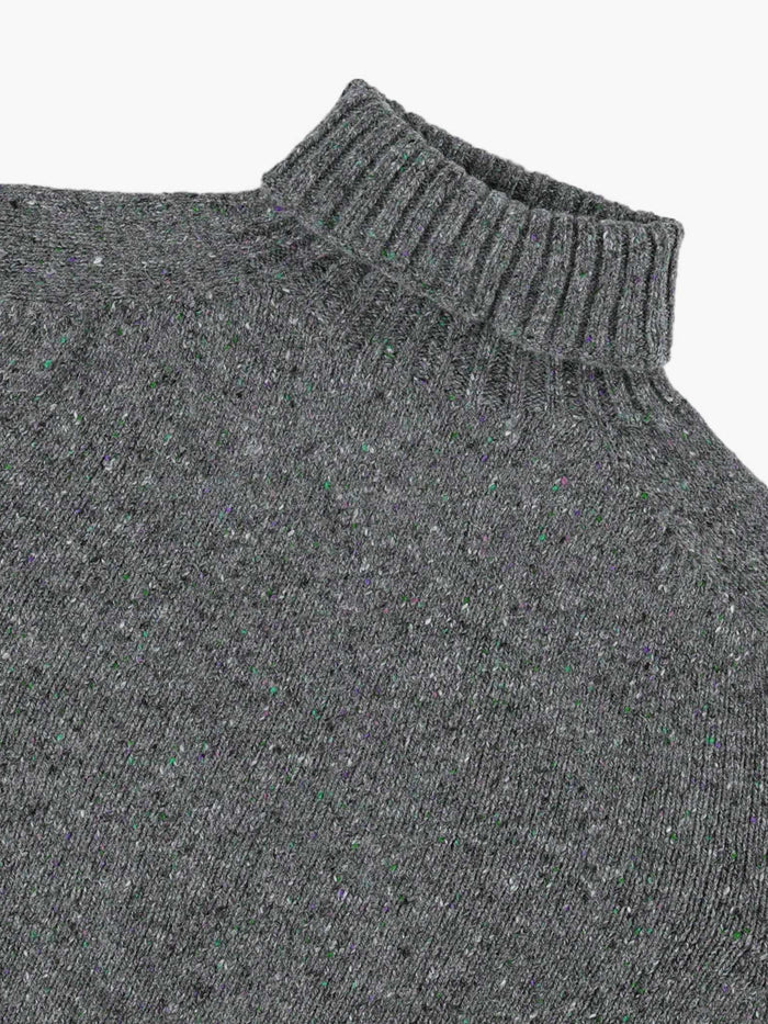 Howlin Moonchild Roll Neck Sweater in Grey Mix