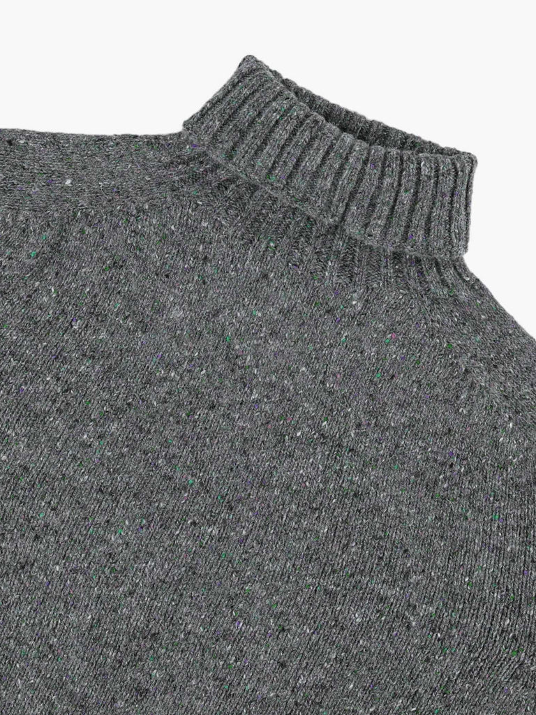 Howlin' Moonchild Roll Neck Sweater in Grey Mix